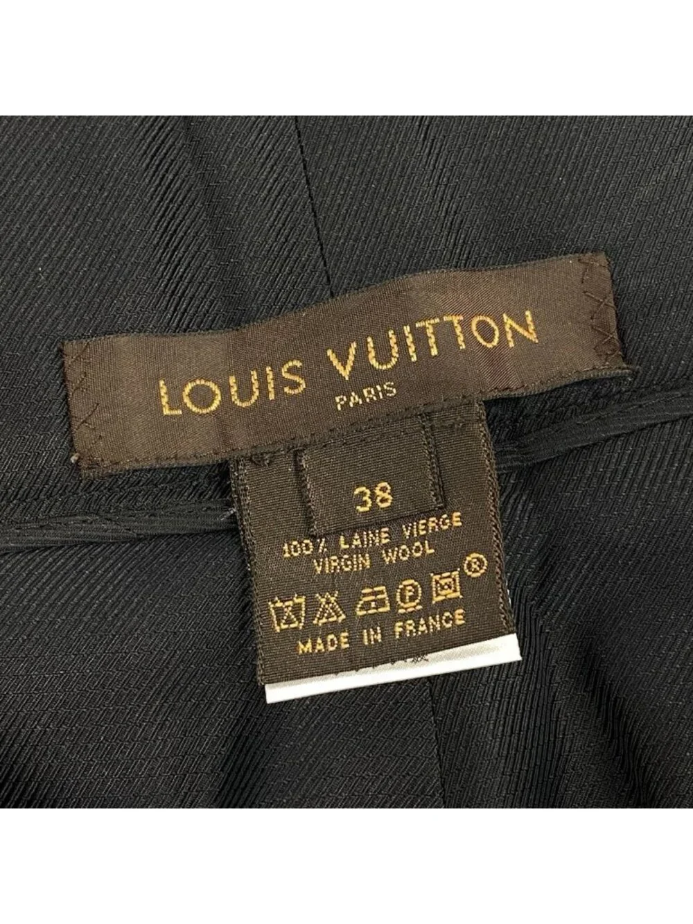 Louis Vuitton High Waist Tapered Pants Center Crease Wool